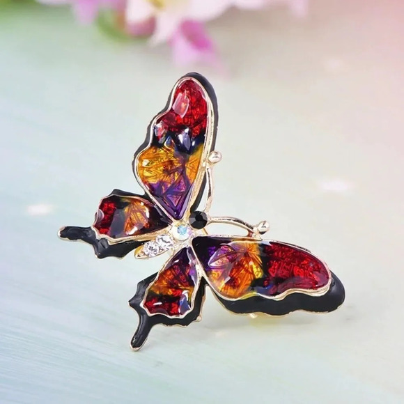 VQ Colorful Butterfly Brooch - Picture 1 of 6